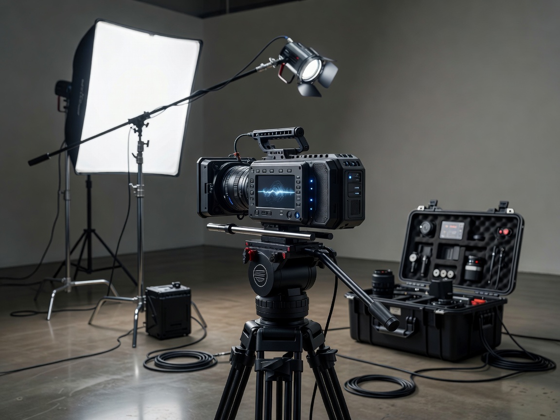 Film camera and production equipment representing Runway AI video generation